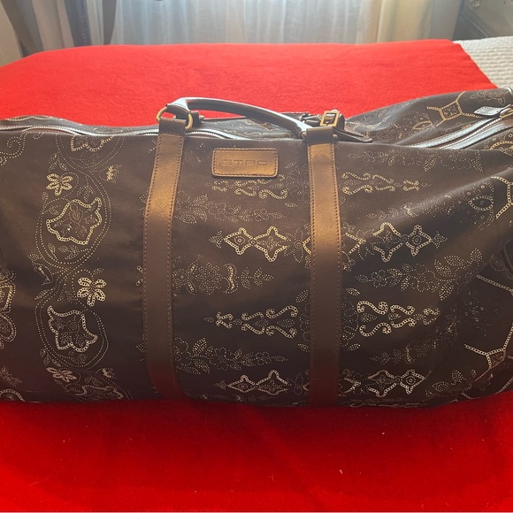 Etro Brown Monogram Travel Bag - Picture 8 of 13